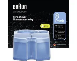 Cartouches de recharge 3 en 1 ShaverCare SmartCare Center de Braun - Nettoyage hygiénique - 8 pièces