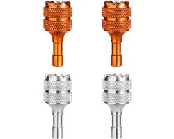 Drone Bedieningssticks voor DJI Mini 3 Pro RC Controller, Afstandsbediening Drones Duimschakelaar Stickers (Oranje Zilver) - Geschikt voor DJI Mini 3 Pro RC Controller - Afneembare Duimschakelaar - Vervanging - Slimme Controller - 4st.