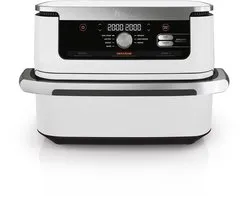 Ninja Foodi FlexDrawer Mega Dubbele Airfryer XXL - 10.4 Liter - Twee Kookvakken of Één MegaZone - Heteluchtfriteuse - Wit - AF500EUWH
