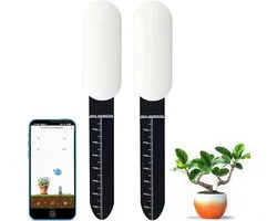 Zigbee bodemvochtigheidssensor, Zigbee hub nodig, nauwkeurige meting, capacitieve sonde, vocht/temperatuurmeter voor tuinbeplanting, compatibel met Homey, Hubitat, SmartThings, Home Assistant (2