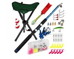 Fish-Xpro Firefly Visset - Telescopische Werphengel 2,10 m - Molen en Stoel