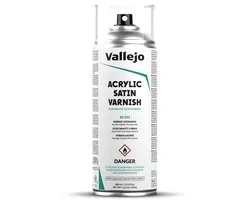 Vallejo Hobbyverf Acrylverf - 28532 Acrylic Satin Spray Varnish - Verf spuitbus - 400 ml