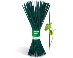 100x gespleten stokken 70 cm x 6 mm I Groen I Plantstokken trellisondersteuning bamboestok bamboestokken bamboepaal plantensteun houten stok plantenpalen
