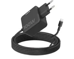 Chargeur USB-C universel Xssive 100 W GaN - 1,8 m - Compatible avec MacBook, Dell XPS, ASUS et ordinateurs portables de Gaming - Adaptateur secteur