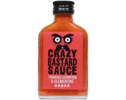 Crazy Bastard Sauce – Trinidad Scorpion & Clementine Hot Sauce – 100ml