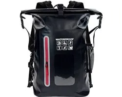 Sac à dos étanche, sac à dos flottant, adapté au kayak et aux activités de plage, sac d'extérieur résistant à l'humidité - noir