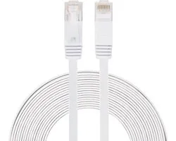 Par câble Internet Qubix - 8 mètres - blanc - Câble Ethernet CAT6 - Câble RJ45 UTP avec une vitesse de 1000Mbps - Le câble réseau est très robuste!