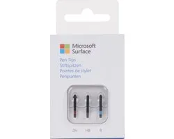 Microsoft Surface Pen Reserve punten Set van 3 stuks Met drukgevoelige punt Zwart