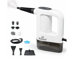Rovelle Stoomreiniger - 13in1 Handstoomreiniger 1200W - 3 Stoomstanden - 400ml - Compacte Handstomer voor Keuken, Badkamer & Glas - Steam Cleaner - Tapijtreiniger - Vlekkenreiniger - Zetelreiniger