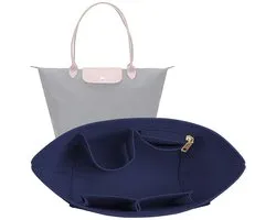 Handtas Organizer - Bag in Bag - Tasorganizer - Vilt - Bag Organizer - Tas Organizer Met Meerdere - Geschikt Voor Grote Opvouwbare Tassen - 28 X 25 X 17 cm - Donkerblauw