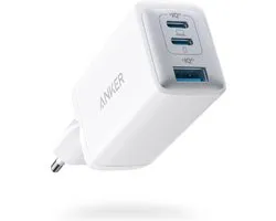 Anker-oplader 735 (Nano II 65W) Wit, USB-C-oplader, PPS 3-poorts compacte opvouwbare snellader