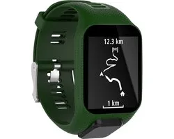 Bracelet de montre Strap-it TomTom - Bracelet en Siliconen adapté pour TomTom Spark / Spark 3 - Runner 2 - Runner 3 - Golfer 2 - Adventurer - Vert