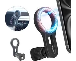 iSetchi MagSafe Telefoonhouder Auto – Ventilatierooster – Magnetische Autohouder – Universele GSM Houder – Inclusief Magnetische Ringen – 360° Draaibaar – Zwart