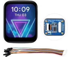 Écran LCD IPS rond 1.69 pouces pour Raspberry Pi 5 - résolution 240×280 avec écran tactile et SPI/I2C