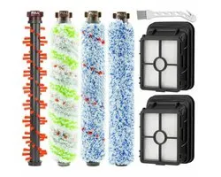 Têtes de brosse combinées pour les aspirateurs Bissell CrossWave – pour les modèles 1866, 2306, 2551 et 1785 – comprenant 4 brosses principales, 2 filtres et 1 brosse flexible – adaptées aux sols durs et aux tapis – accessoire de filtre inclus.