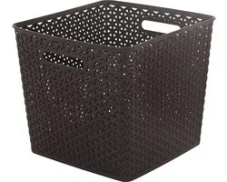 Curver My Style Vierkante Mand 25L - Donkerbruin