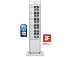 Clean Air Optima® CA-904W Smart - 2in1 Design Ventilator Elektrische Kachel - Verwarmen en Koelen - Stoffilter - Draaicirkel (oscillatie): 80º - Digitale thermostaat instelbaar 15-35°C