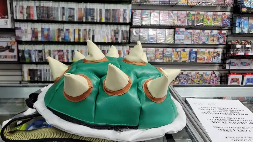 Super Mario Bros Bowser Green Turtle Shell Backpack Nintendo Licensed NEW