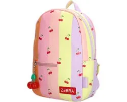 Zebra Trends Special Edition Thom Rugzak - Pastel - Kersen - Kinderen - Schooltas - Verstelbare Schouderbanden - Flessenvakken - Jongens - Meisjes - Boekentas - Rugtas - Multi