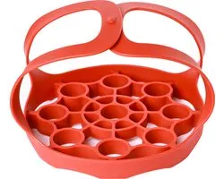 Ziva Instant Pot rubber bakwaren sling voor Instant Pot 6 Qt / 8 Qt, compatibel met andere merken multifunctionele kokers - Hittebestendig - Handig voor Eieren - Ook voor Ninja Multicooker - Makkelijk schoon te maken - Vaatwasserbestendig - Stoommand