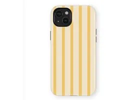 DripCase Gestreept Hoesje geschikt voor iPhone 14 Plus | Backcover met Mag | Stripes Motief | Trendy Case geschikt voor iPhone 14 Plus met Strepen Vanilla Drop