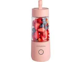 Mini Blender Portable - Blender To Go - Blender Smoothie - Rechargeable par USB - Sans fil - Compact - Vitamer - Smoothies - Fruit - Mixer - Blender - Rose - Peach Pink - 350ml