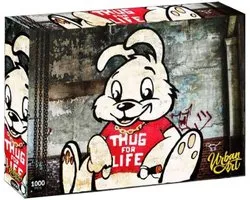 3D Puzzel Urban Art Thug for Life – 1000 Stukjes – Gloed in het Donker – Prime 3D