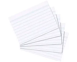Karteikarte A6 liniert wei� 100er Packung