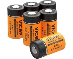6-Pack CR2 3V Lithium Battery 850mAh CR15h270 CR 2 Battery for Rangefinder Flashlight Photo Cameras Alarm Systems - ShopVlot