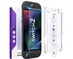JSAUX Obsidian AR Screenprotector voor Nintendo Switch 2 - 9H Gehard Glas - Anti-Reflectie Coating - ≥95% Lichtdoorlaatbaarheid - 1 Stuk - GP0130