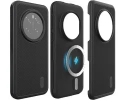 Geschikt voor Honor Magic 7 Pro 5G - Militaire kwaliteit - Geschikt voor Mag - Dubbellaags - Schokbestendig - Back Cover Hoesje - Zwart