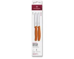 Couteau à tomates Victorinox, lot de 2, dentelé orange
