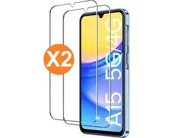 Screenprotector geschikt voor Samsung A15 (4G/5G) - gehard Glas Tempered Glass - 2 Stuks