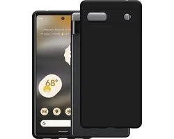 Cazy hoesje geschikt voor Google Pixel 6a Hoesje Siliconen - Flexibele Case - Zwart