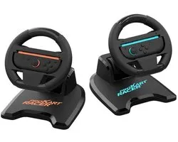 Subsonic Set van 2 Vouwbare Racesturen – Voor Nintendo Switch 2 & Switch – 180° Rotatie – Mario Kart Accessoire – Joy-Con Compatibel