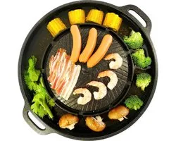 CRLYN® BBQ coréen - Hotpot électrique - Grill - Ensemble gourmet - Zwart