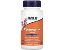 NOW Foods Pycnogenol 30 mg – 60 Vegetarische Capsules | Met Bioflavonoïden