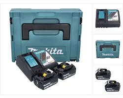Makita Toebehoren - Set van 9A lader en 2x 18 V LXT 5.0 Ah accu 197624-2