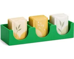 Flaare moderne theedoos - minimalistische theedoos met drie vakken - gemaakt in Nederland
