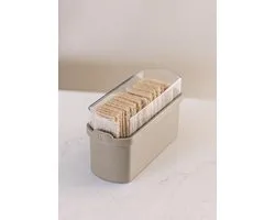 JQ Liv Cracker Bewaardoos Beige/Taupe - 100% luchtdicht - Altijd verse crackers! - Knackebrod