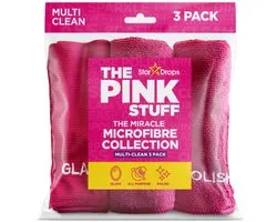 The Pink Stuff Tampons de nettoyage absorbants en microfibre - rose (3 pièces)
