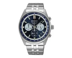 Seiko SSB427P1 Heren Chronograaf Zilver/Blauw