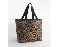 Leopard print carryall tote bag / Luipaardprint tas/ strandtas/ boodschappentas/ grote tas/ sporttas