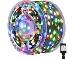 Kerstboom-Lichtsnoer-Vier-Kleuren-50-Meter-500-Lampjes-8-Functies-USB-Remote