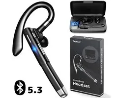 Techard Draadloze Headset Met Microfoon Bluetooth Headset Draadloos Met Noise Canceling Handsfree Bellen Met Bluetooth 5.3 - 2026 Model