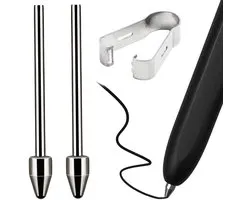 Dailygoody - Pointes de S-pen - Pointes de rechange - Pointes métalliques robustes en titane - 2 pièces - Compatibles avec Samsung S/S9 - Conviennent pour Galaxy Z Fold 3/4