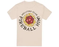 T-shirt homme Stranger Things Hellfire Club Fireball Him - crème - S