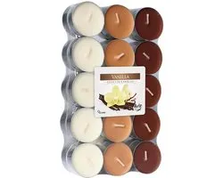 Bispol Geparfumeerde waxinelichtjes - Vanille - Set-30