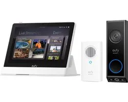 eufy E10 Smart Display-Slimme Home Hub + eufy Security E340 Video Deurbel met chime - Bundelvoordeel