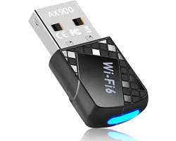 Sander Shop USB Wifi 6 Ax900 PC, clé wifi pour PC, double bande 5 GHz/2,4 GHz, clé wifi USB 2.0, récepteur adaptateur wifi, disponible pour Windows 11/10/7